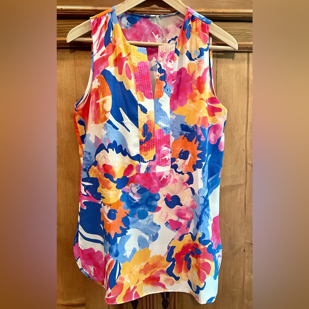 Tyler Boe sleeveless silk shirt